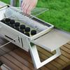 Stainless Steel Folding Barbecue Stove Rust-proof Barbecue Shelf Barbecue Grill  Camping