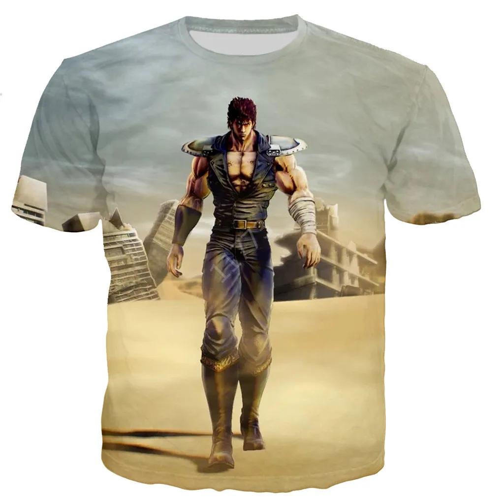 Summer Anime Fist of the North Star 3D Print T-Shirts Men Women Fashion Streetwear Oversized T Shirt Male Tees Tops Man Clothing