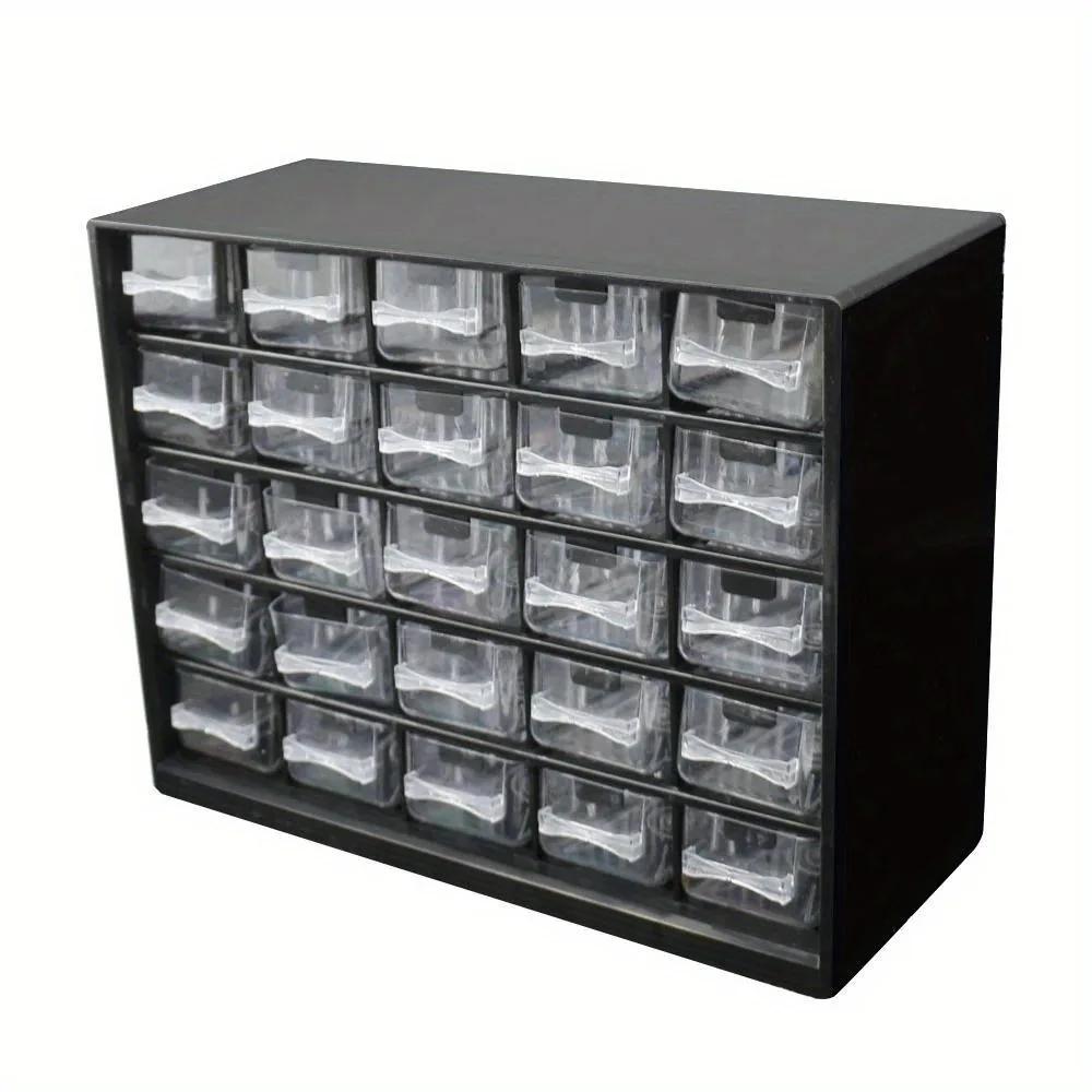 25 Multi-grid Drawer Parts Box Wall-mounted Screw Classification Component Box Tool Case Electronic Components Storage ToolBox