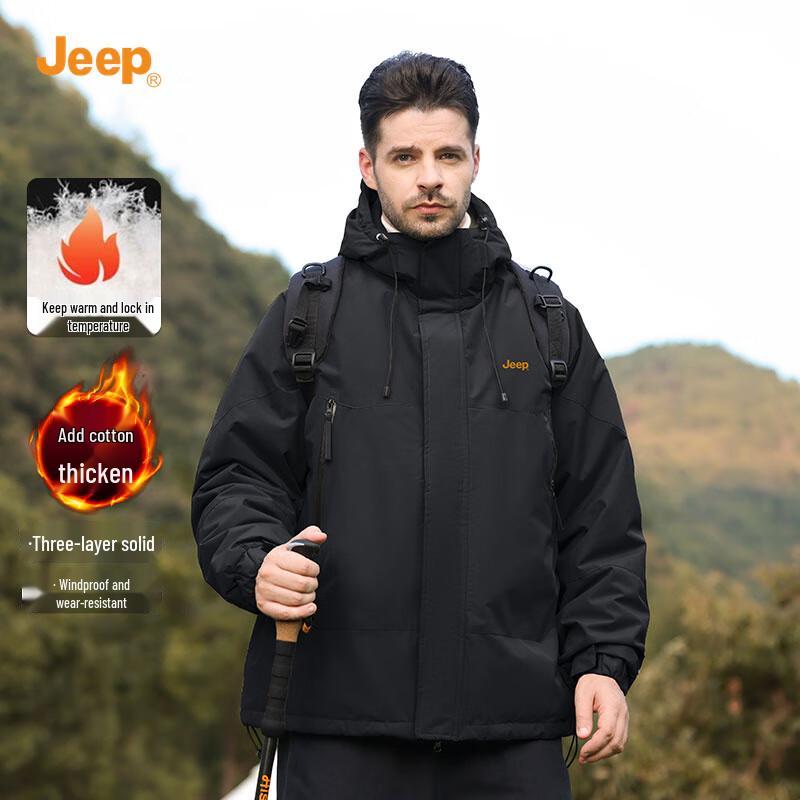 

JEEP Men s Hooded Winter Parka L