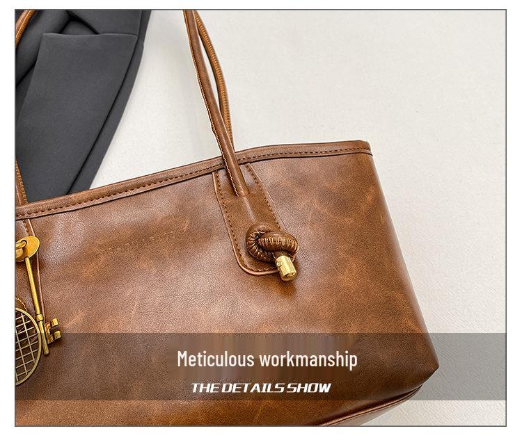 2025 New Women's Autumn/Winter Retro Textured Shoulder Handbag Tote