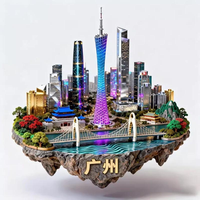China Metal Fridge Stickers Wuhan Huanghelou Travel Souvenirs Guilin Tianjin Tibet Hangzhou Suzhou Nanjing Fridge Magnets Gifts