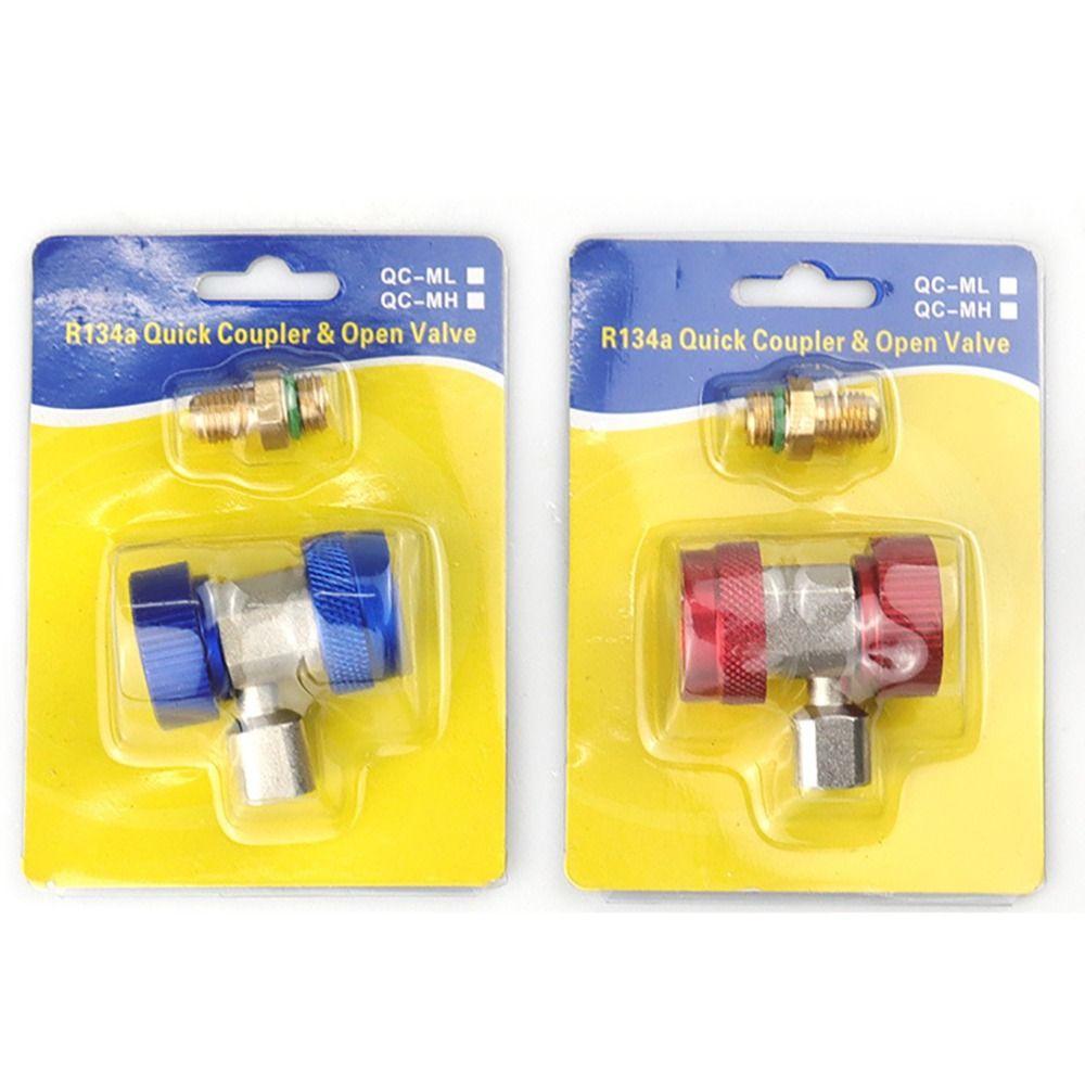 Adjustable Car Quick Coupler Connector Alloy Manifold Gauge Durable Brass Plating Adapter