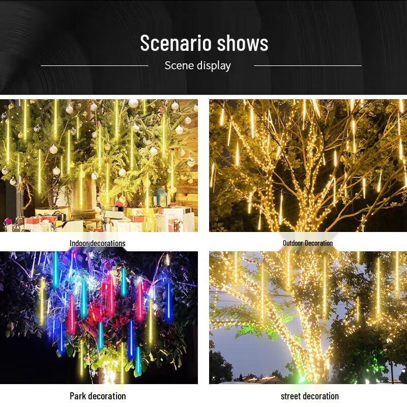 Waterproof LED Meteor Shower String Lights