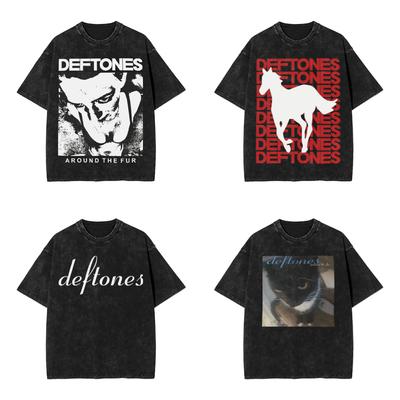 Nuovo Arrivo Abbigliamento Uomo Ohms White Pony Deftones Rock Band Lavato Manica Corta Girocollo Y2k T-shirt Abbigliamento Uomo Camisetas