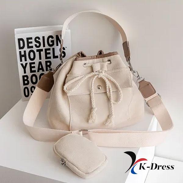 

Золота 2 комбінована сумка Bucket Crossbody (2 кольори) 32x23x12cm слонова кістка