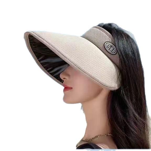 Empty Top Sun Protection Hat Women'S Summer Uv Protection Big Brim Sun Hat Outdoor Leisure Sun Hat