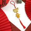 Red Gold Color Spring Festival Pendant with Tassel Good Luck Horse Year Pendant Year of The Horse Traditional
