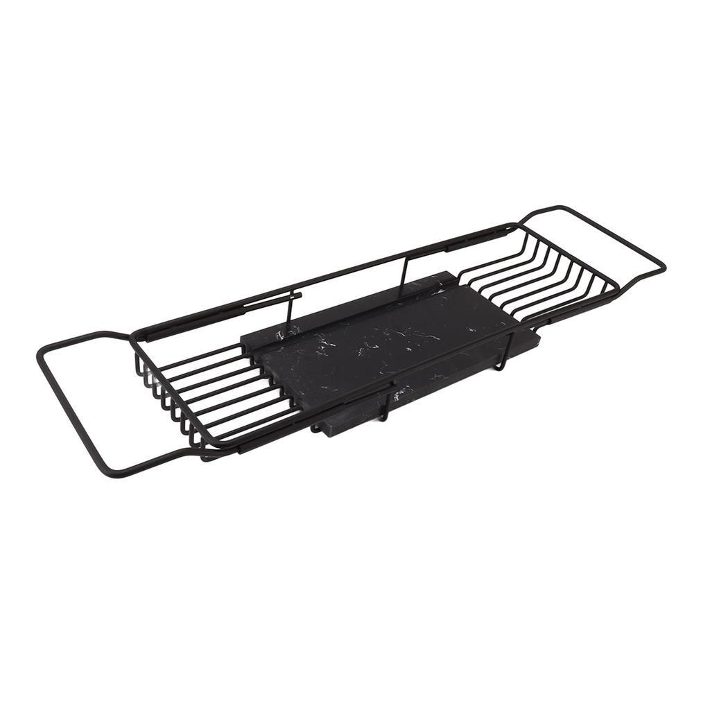 Metal Marble Bathtub Rack Anti Slip Space Saving Multi Functional Expandable Bathtub Tray House