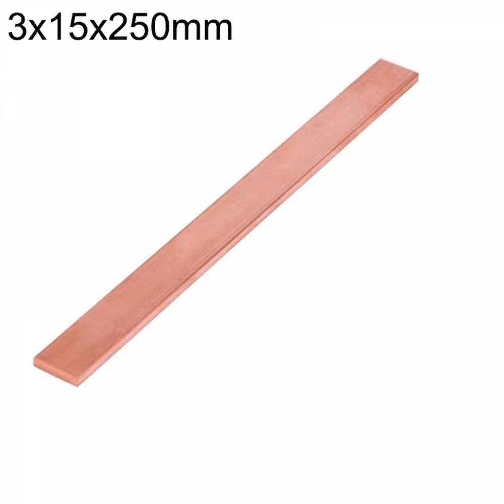 

Length 250mm Copper Flat Bar High Purity Pure Copper Strip New Copper Bar Stock Jewelry Plating 3x15x250mm