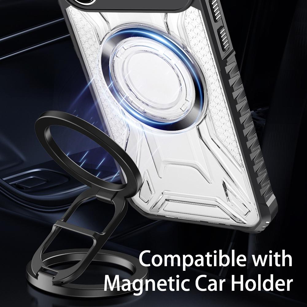 KEYSION Transparent Magnetic Case for iPhone 17 Pro Max Soft Silicone+PC Heavy Duty Shockproof Phone Cover for iPhone 17 17 Air