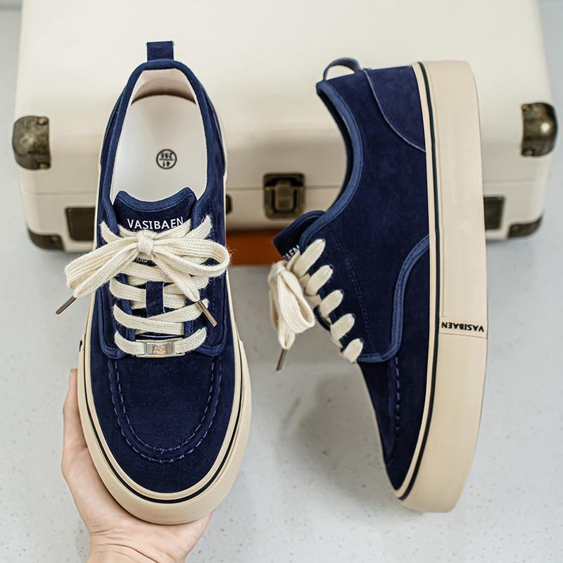 Men 's Casual Four Seasons Fashion Canvas Skateboarding Students Comfortable Sneakers Boys Trending Soft Sole Breathable Shoes