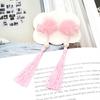 1Pair Chinese Style Kid Girl Pompom Fan Tassel Hairpins Hair Clips Accessories