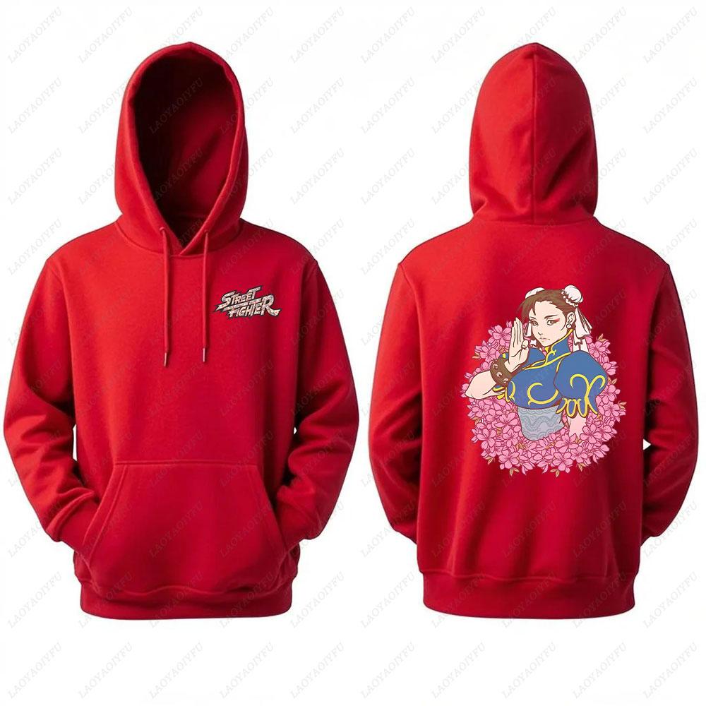 Unisex Chun Li Street Fighter Long Sleeve Hoodie Autumn Winter Fashion Harajuku Streetwear Tops for Men Man hoodies men clothin