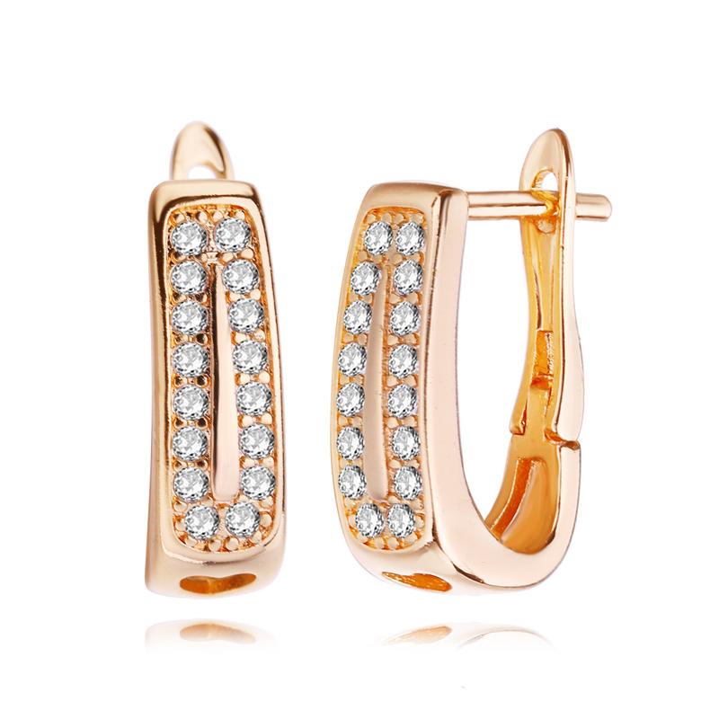 

Серьги-клипсы MINTHA, модные серьги цвета розового золота, свадебные повседневные модные украшения, серьги с геометрической формой из кубического циркония для женщин, свадебные серьги с геометрической формой A