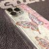 New Chinese oil painting powder butterfly is suitable for 16promax iPhone case iPhone15pro personalized 14plus.