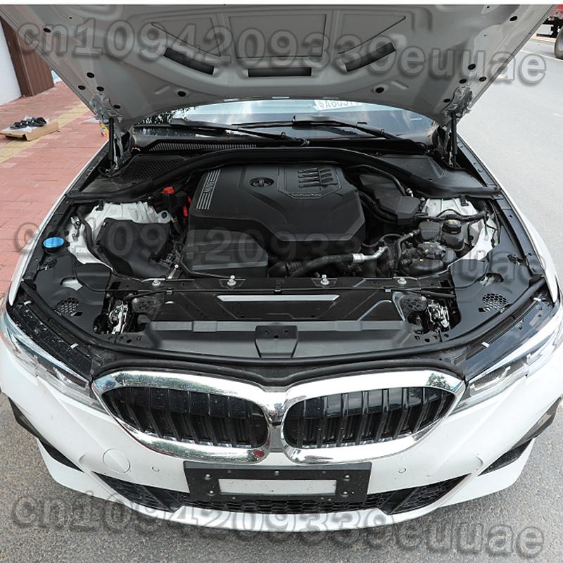 2PCS Car Front Engine Compartment Protective Cover For BMW 3 Series G20 G21 2020 2021 2022 2023 Dustproof Headlight Modification