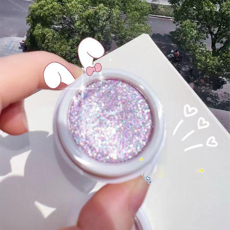 Monochrome Highlighter Amethyst Pink Glitter Brighten Shiny Eyes Makeup Mashed Potatoes Texture Diamond Eyeshadow Palette