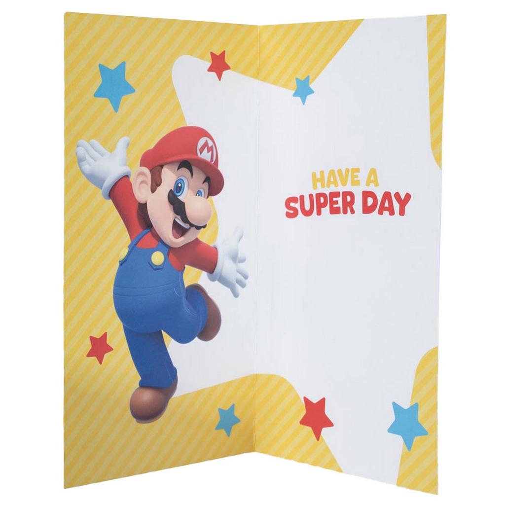 Super Mario Stars Birthday Card
