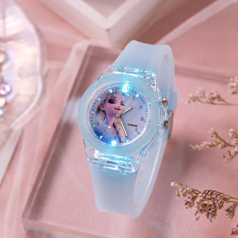 Summer Cartoon Children'S Watch, Luminous Luminous Primary And Secondary School Student Watch, Silicone Quartz Watch