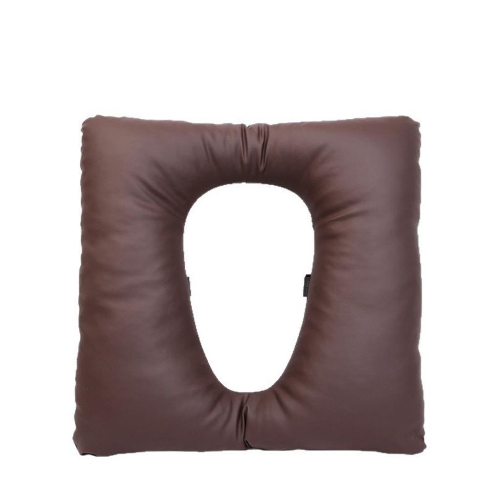 Thickened Commode Cushion Waterproof Leather Seat Cushion Multi-purpose Comfort Pad  Camping кофейный