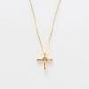 Estelle Official Women's Necklace, 10K Yellow Gold with Diamonds and Cross Motif, 0442-0048-0020-0000