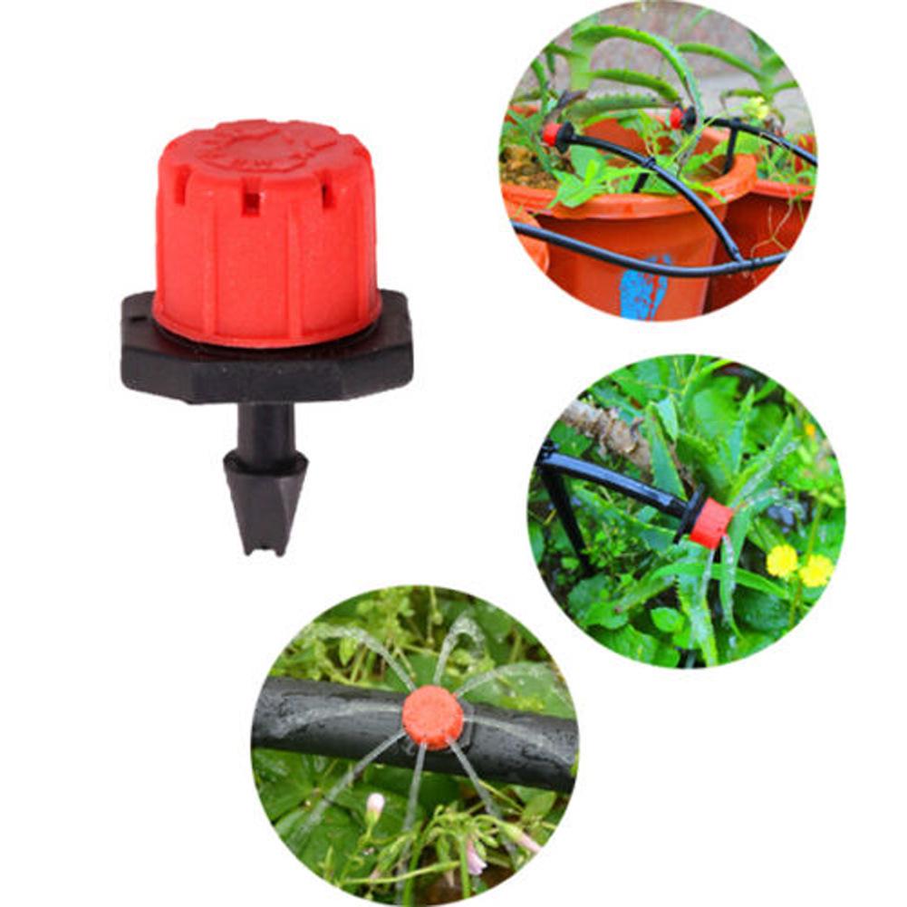 

Adjustable 8-Hole Red Cap Dripper for Garden Irrigation - Micro Sprinkler for Fruit Trees Single (Loose)