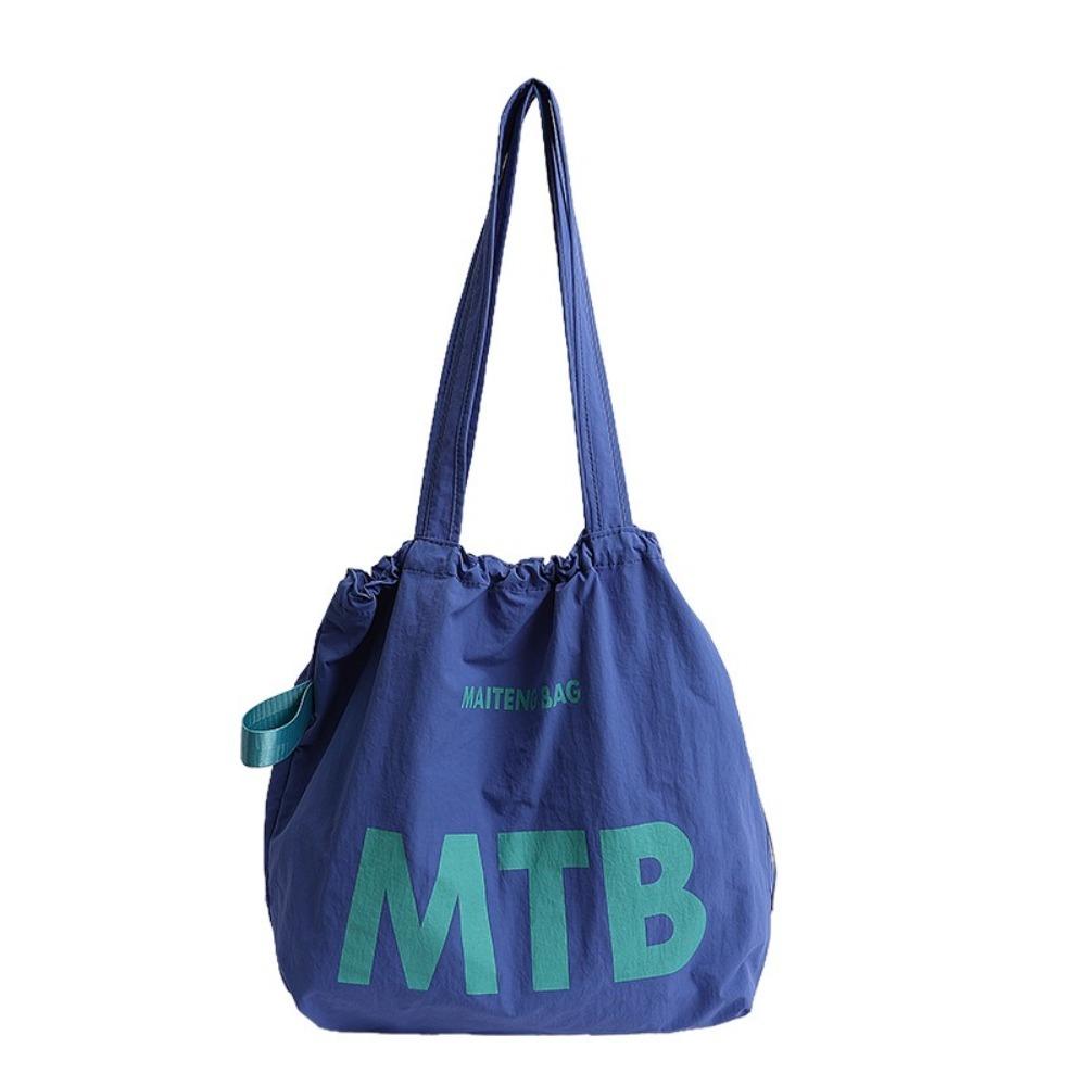 Light Weight Drawstring Bags Nylon Tote Bags Fashion Letter Shoulder Bag  Female