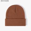 Disponibile Cappello a cuffia doppio ispessito caldo autunno e inverno cappello lavorato a maglia da donna semplice da uomo