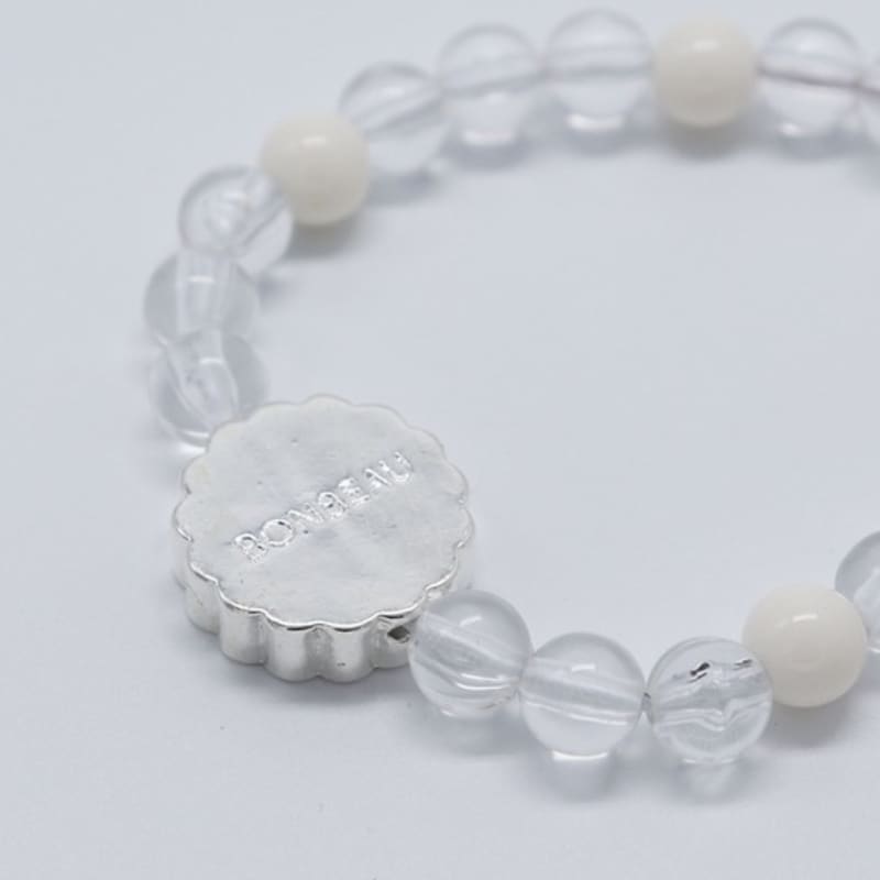 BONBEAU Kitsch Daisy Acrylic Bracelet Brass Daisy Transparent Ball Bracelet