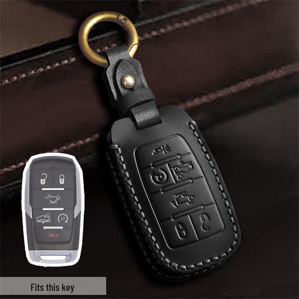 Dodge GMC Pickup Leder Schlüsselhülle – Handgefertigter Schutz für Autoschlüssel