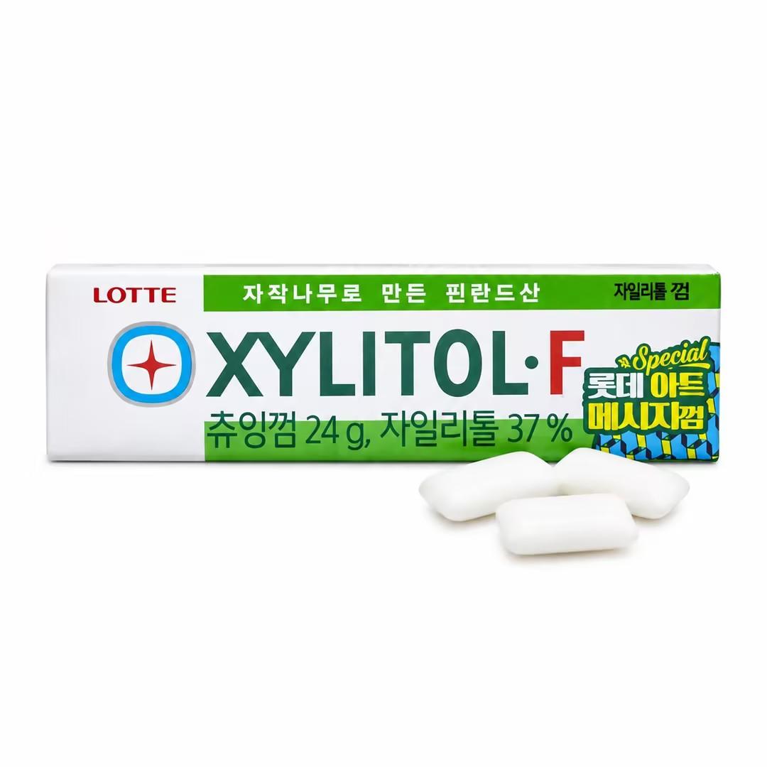 Lotte Green Xylitol Chewing Gum 24g Cool mint taste, xylitol composition, delivers fresh‑breath feeling Xylitol Chewing Gum 24g