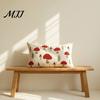 Embroidered Mushroom Cushion Covers Autumn Pillowcase, Leaf Throw Pillow Cover, 18"x18" 20"x12" Cozy Living Room Decor Farmhouse Cover for Sofa