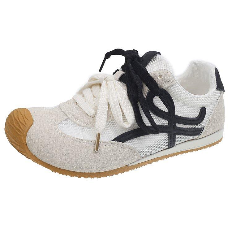 Inner Height Increase Mesh Breathable Pink German Training Shoes Women's 2025 Spring and Summer New Soft-soled Retro Sports and Leisure Forrest Gump