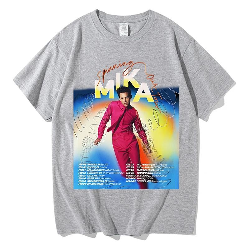 MIKA Modern Times Fashion T Shirt High Quality Graphics Pop Oversized Casual Summer Tees Pure Cotton Casual Aesthetic Streetwear