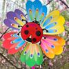 1Pcs Cartoon Flower Shaped Insect Handheld Windmill Home Garden Decoration Wind Spinner Whirligig Yard Decor Outdoor Kid Toy