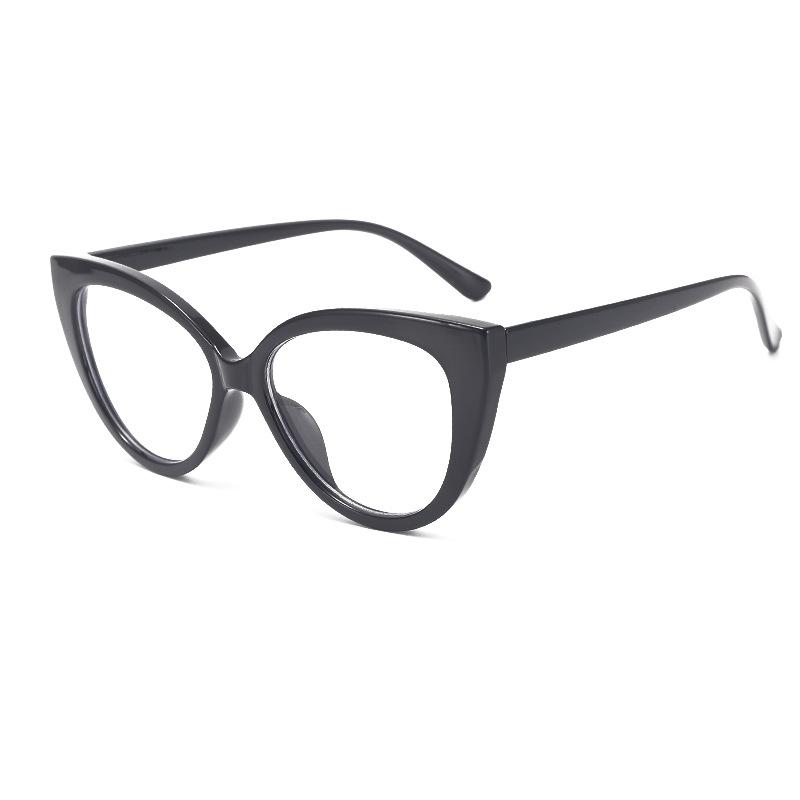 New TR plain glasses, rectangular large frame round face women's face thin flat light mirror anti-blue light mirror, with myopia mirror