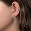 Female White Zircon Stone Infinity Hoop Earrings Vintage Fashion Gold Color Wedding  For Women