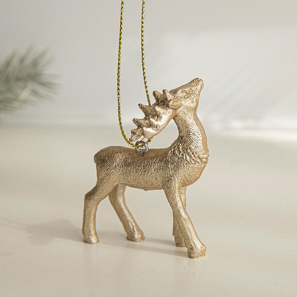 

Gold Christmas Hanging Decoration Resin Hazelnut Pinecone Hanging Pendants Deer Horse Angel Soldier Christmas Tree Ornament олений