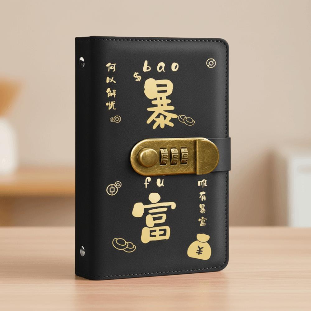 Wallet Storage Budget Binder with Lock Handbook Planner Organizer Account Book  Family