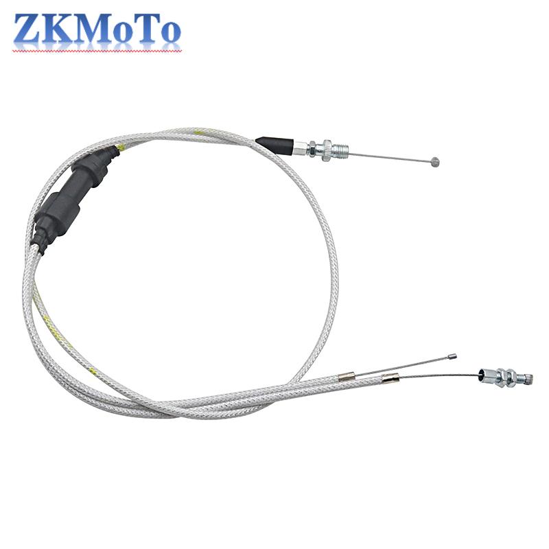 Motorcycle Dirt Bike Throttle Handle Dual Gas Throttle Cable For KEIHIN PZ30mm Carburetor Honda Suzuki Yamaha Kawasaki KTM ATV Throttle Cable