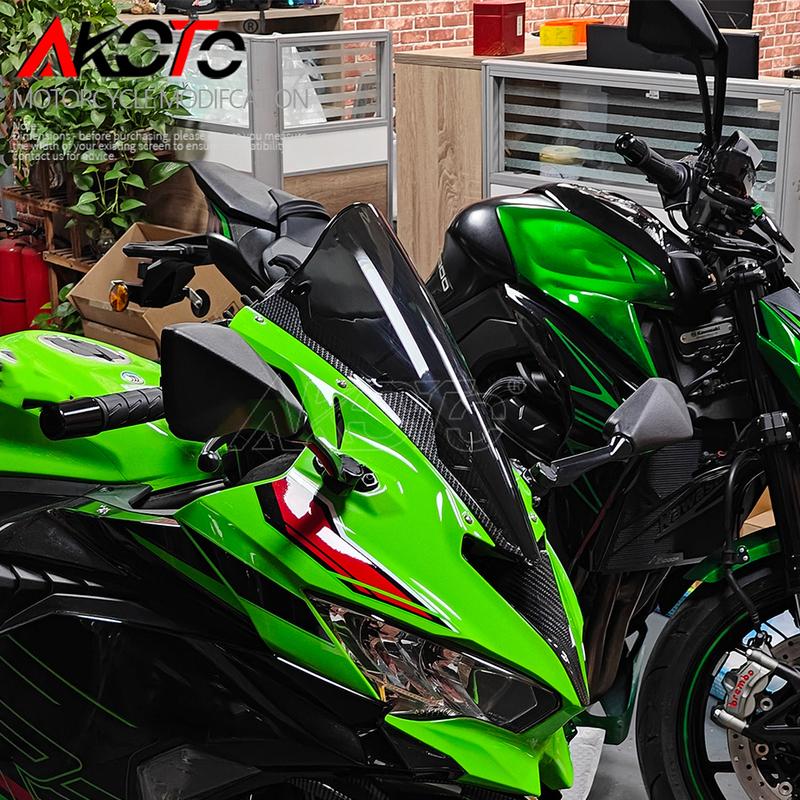 2025 NEW Double Bubble Viser Windshield Windscreen Wind Deflector For Kawasaki Ninja ZX-4RR 4R 25R 25RR ZX4RR ZX4R ZX25R ZX25RR