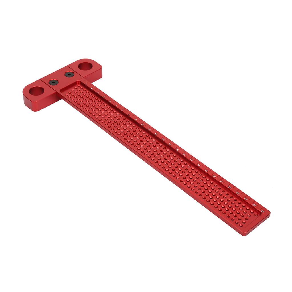T Type Square Ruler Woodworking Aluminum Alloy Scriber Measuring Carpentry Marking Tool(T 260)