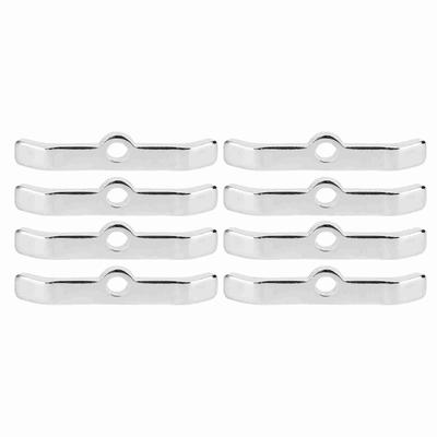8 Stück Chrom Ventildeckel Halteklammern Spreizstangen Passend für Chevy 283 305 327 350 Silber