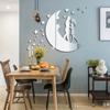 Girls Moon 3D Mirror Stickers Akrylová samolepicí tapeta Diy Moderní akrylová samolepka na zrcadlo Rám Obývací pokoj Domácí dekorace