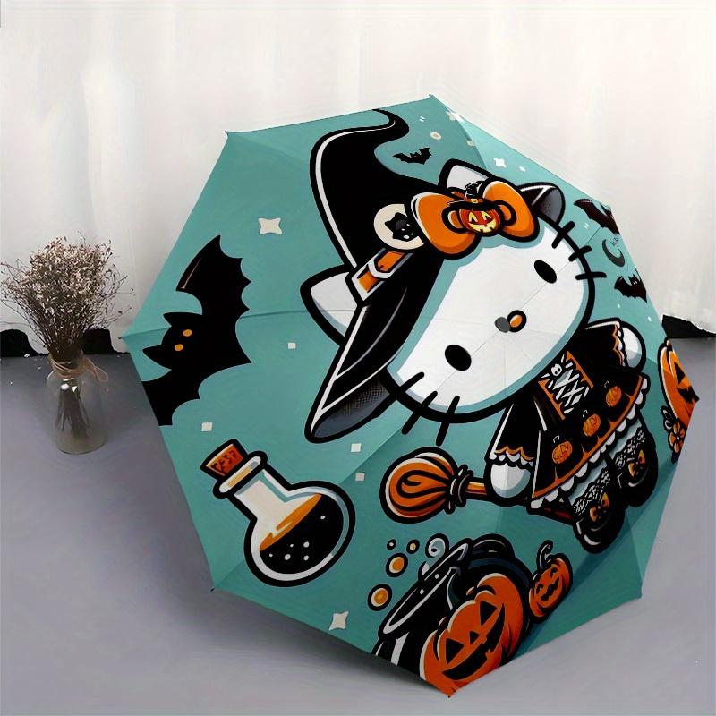 1pc Hello Kitty Halloween Costume Umbrella with Plastic Handle,Suitable for All Seasons Home Travel Outdoor UmbrellaSanlio479