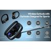 1PACK Wireless earbud-style Bluetooth headphones with LED display, featuring stereo sound effect Suitable for running exercises or fitness activities.