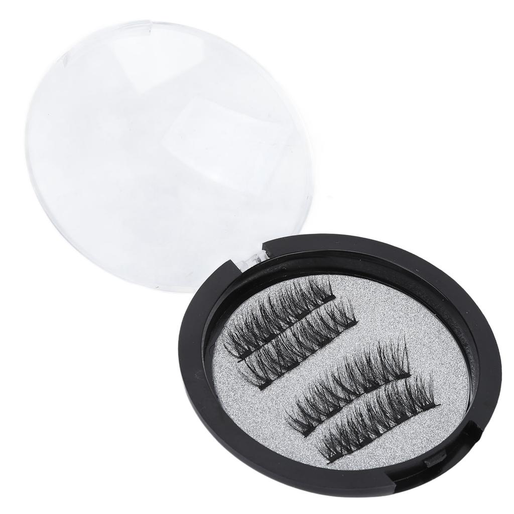 4pcs Magnetic Eyelashes Glue Free Magnetic Eyelash Clip Eyelashes Thick False Eyelashes Set Dual Magnetic Lashes KS01