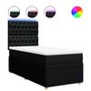 VidaXL Sommier à lattes de lit avec matelas Noir 100x200 cm Tissu 3294276