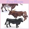 Modèle en PVC d'Animal de Ferme Taureau Longhorn du Texas Figurine de Collection pour Présentation Éducative
